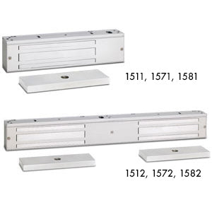 SDC EMLock 1500 Series Magnetic Lock, Surface Mount, Single, 1650lbs, 12/24VDC