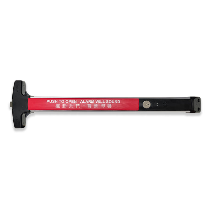 Detex V40 Rim Exit Device with Exit Alarm with Battery (EB)