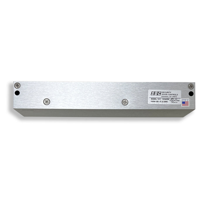 SDC EMLock 1500 Series Magnetic Lock, Surface Mount, Single, 1650lbs, 12/24VDC